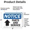 Signmission Parts And Service (Up Arrow) Sign With Symbol, 5 in W x Rectangle, Vinyl Decal OS-2PACK-NS-D-35-L-17137 - alternate 4